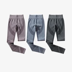 PINK Victorias Secret Seamless Workout Leggings Bundle 3pc Red Gray Blue XS